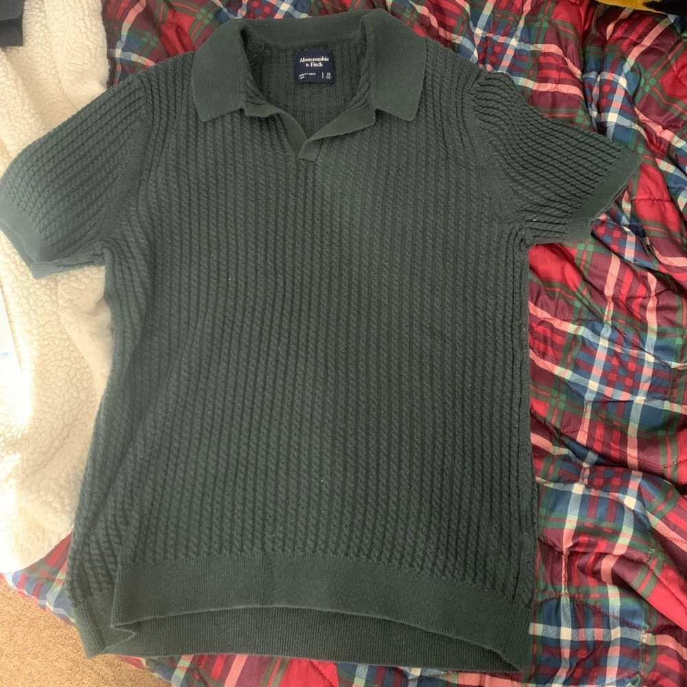 Abercrombie and Fitch Mens Johnny Collar Shirts ( Set of 2 )